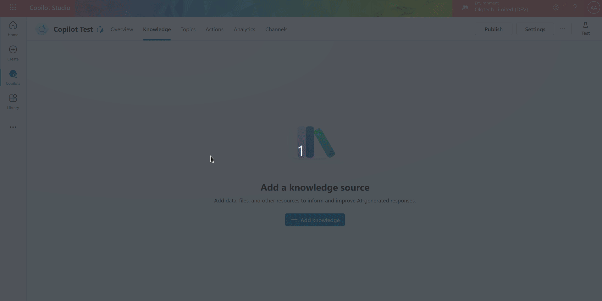 Adding Contact as Knowledge source